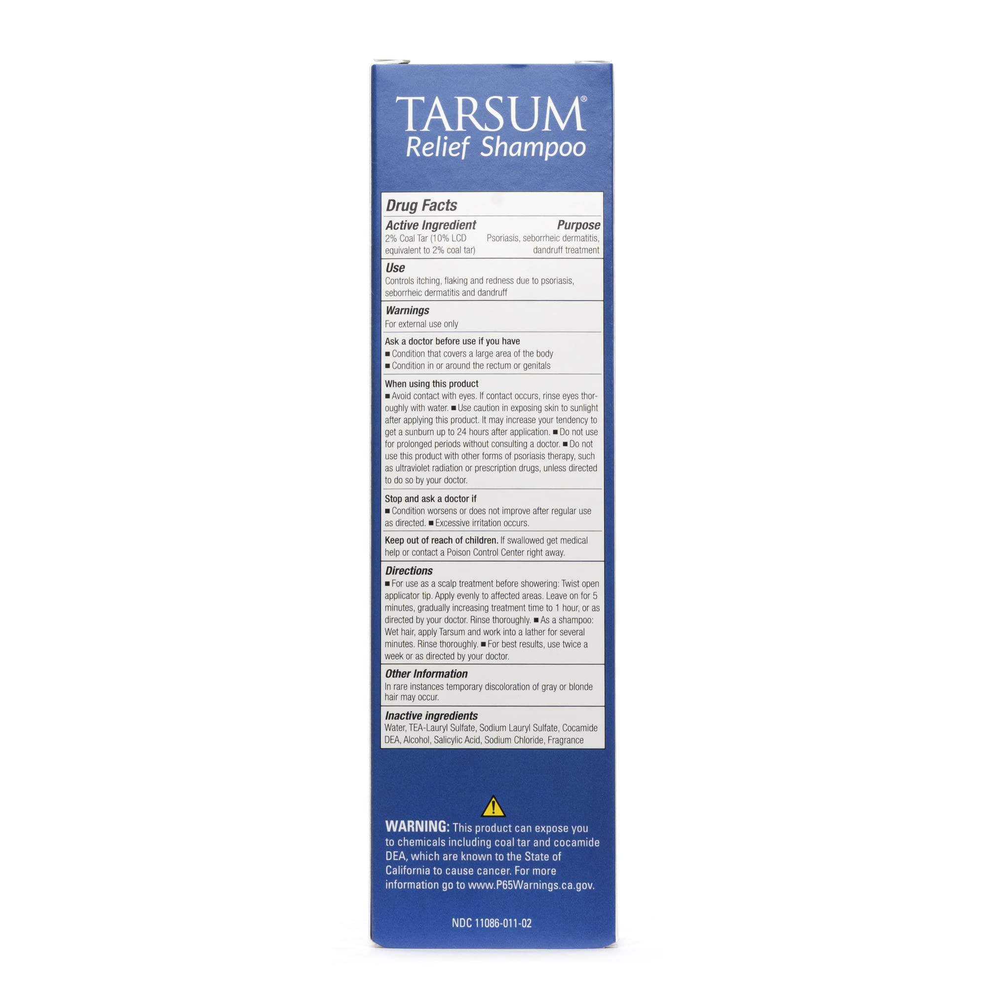 Tarsum packaging front view highlighting scalp-supporting formulation