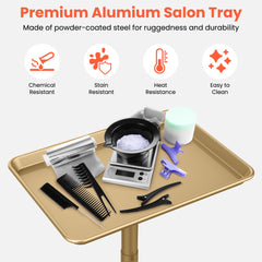 Adjustable height from 30 to 42 inches on TASALON tray for ergonomic comfort.