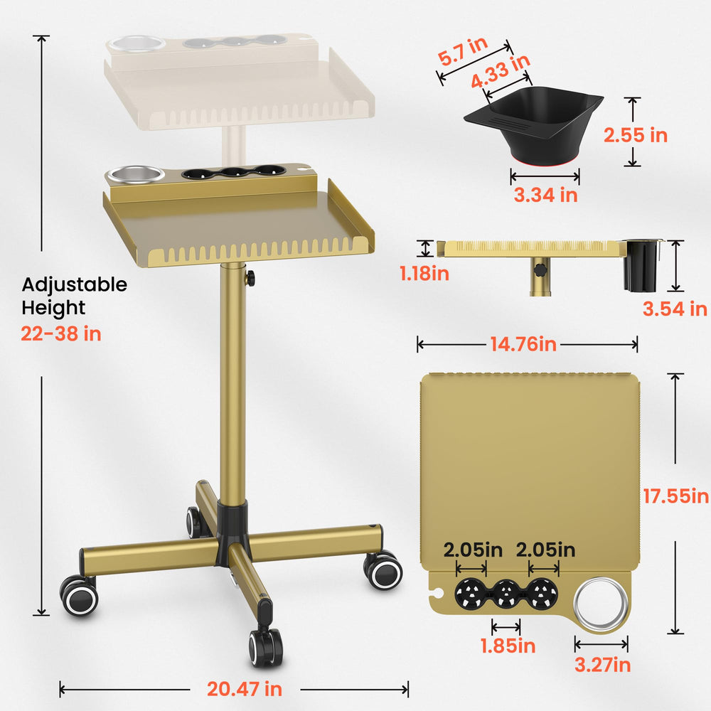 TASALON Gold dual-function station organizer for braiders and stylists