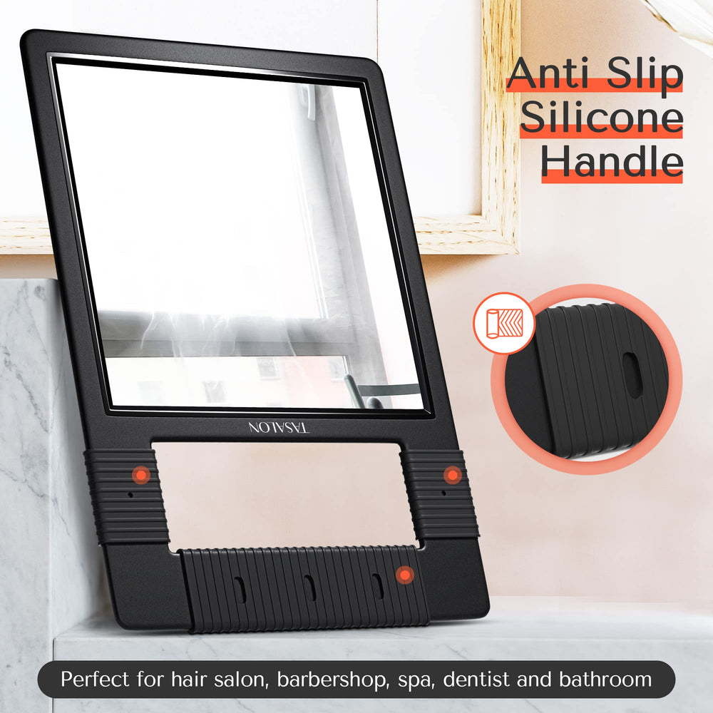 TASALON unbreakable glass surface minimizes breakage risk during tasks.
