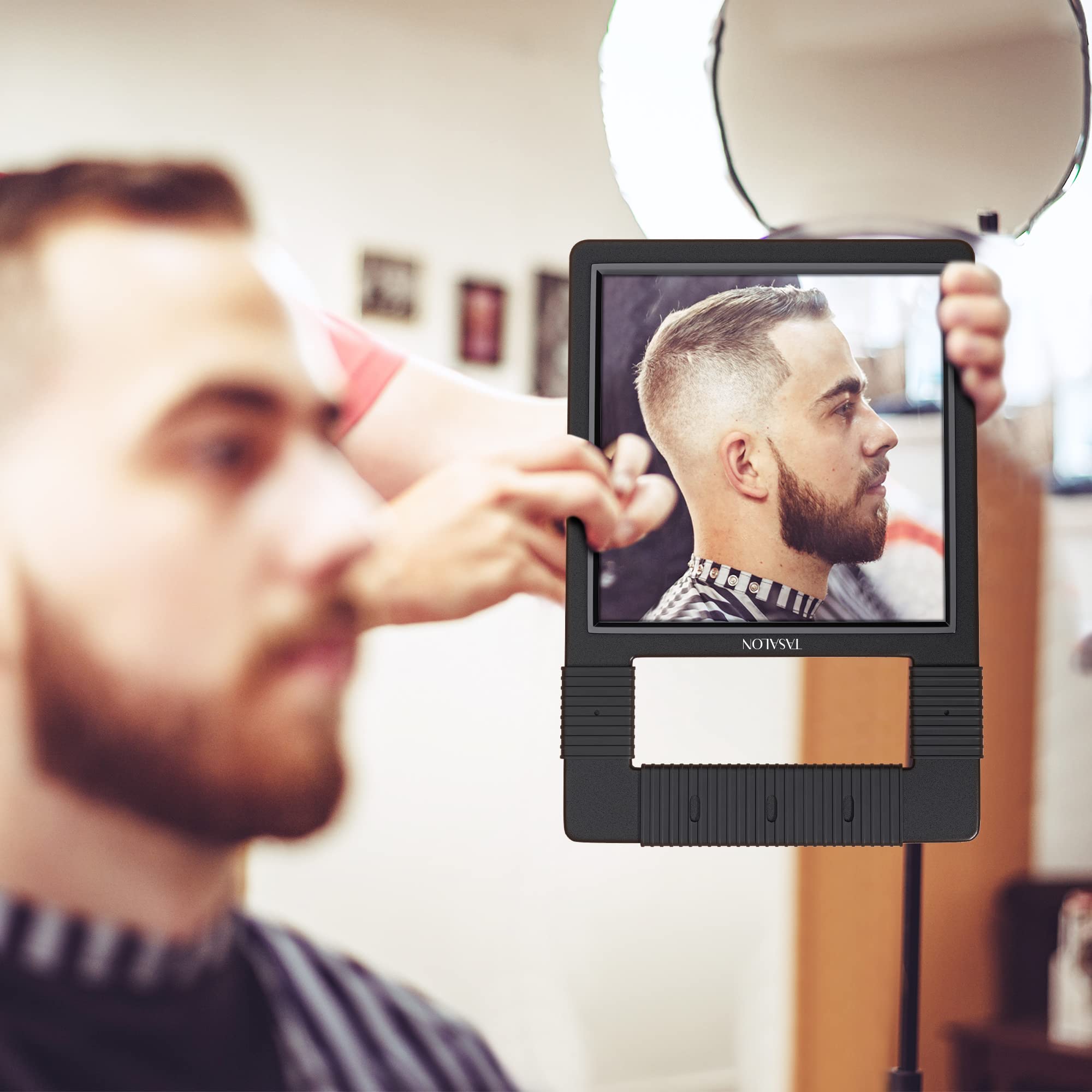TASALON Hand Mirror weighs 0.9 pounds for easy portability.