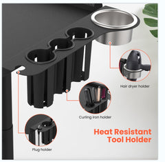 TASALON height adjustable braiding rack keeps tools within reach