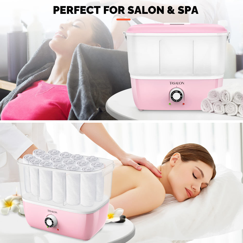 TASALON hot towel steamer portable design ideal for travel and home use.