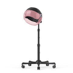 TASALON Ionic Hooded Hair Dryer front view with pink glitter finish for efficient home salon drying.