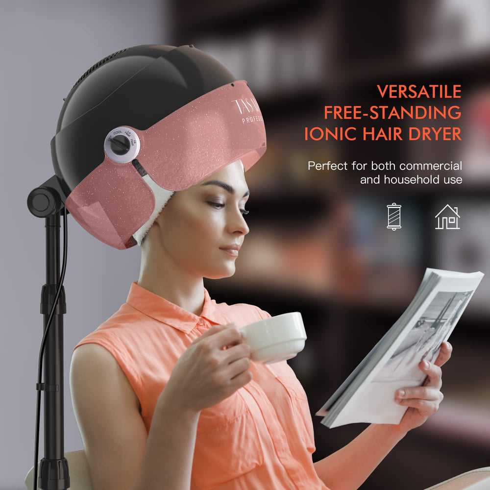 TASALON Ionic Hooded Hair Dryer suitable for home and salon styling.