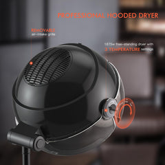 TASALON Ionic Hooded Hair Dryer hood open showing large hood for big rollers.