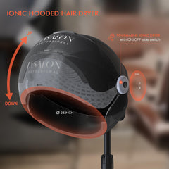 TASALON hooded dryer large hood supports versatile styling and treatments.