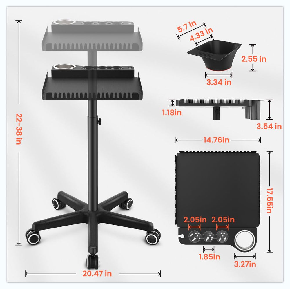 TASALON silent anti-hair wheels minimize noise during service