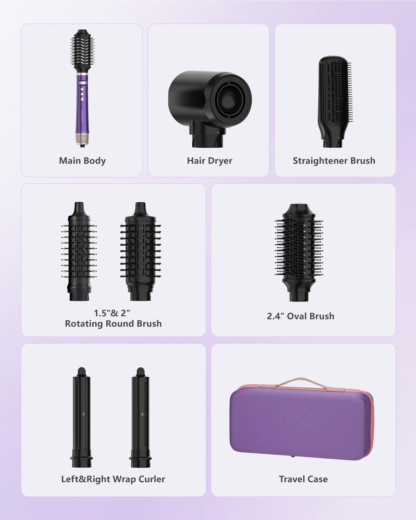 Tasneem attachments included with all-in-one kit