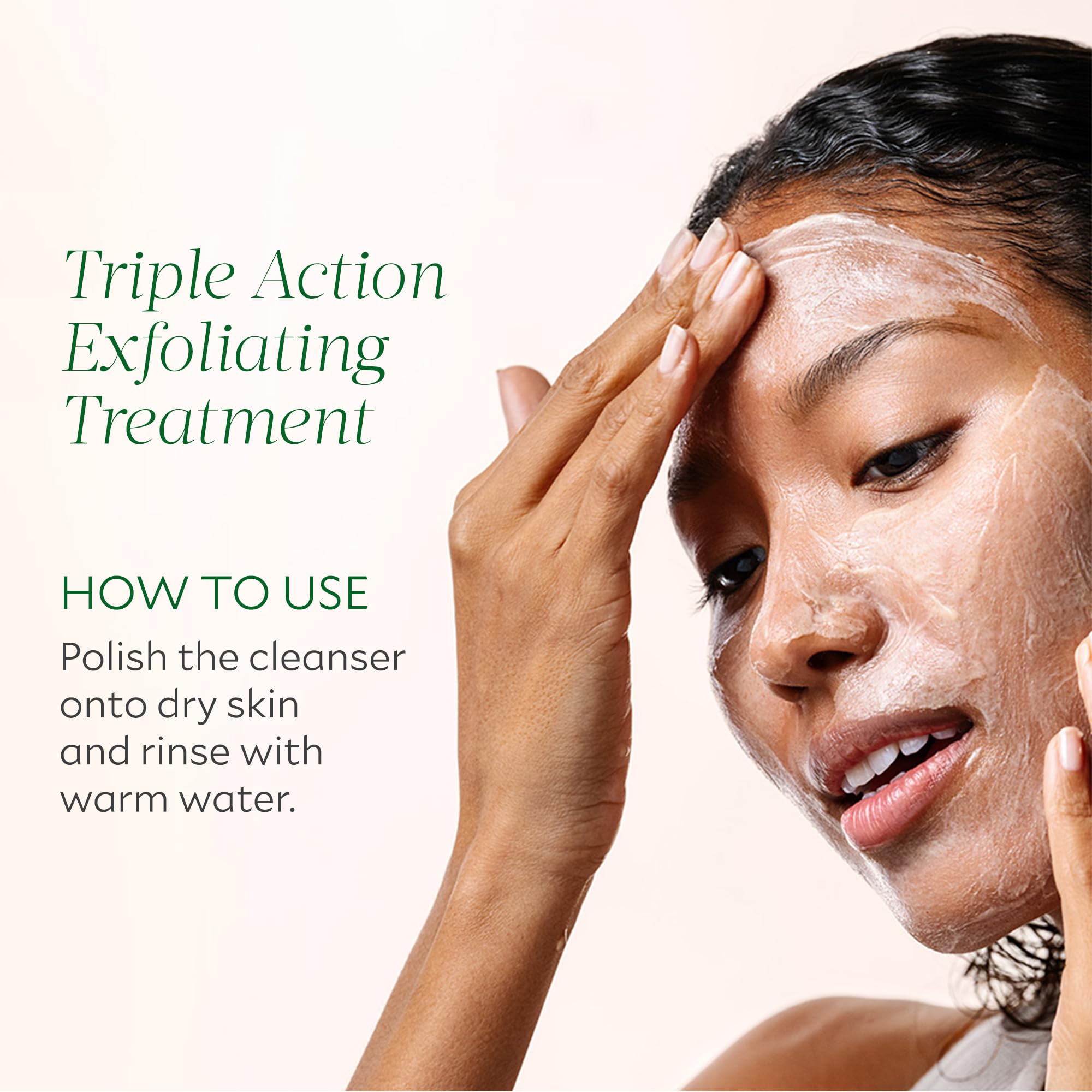 Tata Harper Regenerating Cleanser non-foaming formula close-up texture on skin.