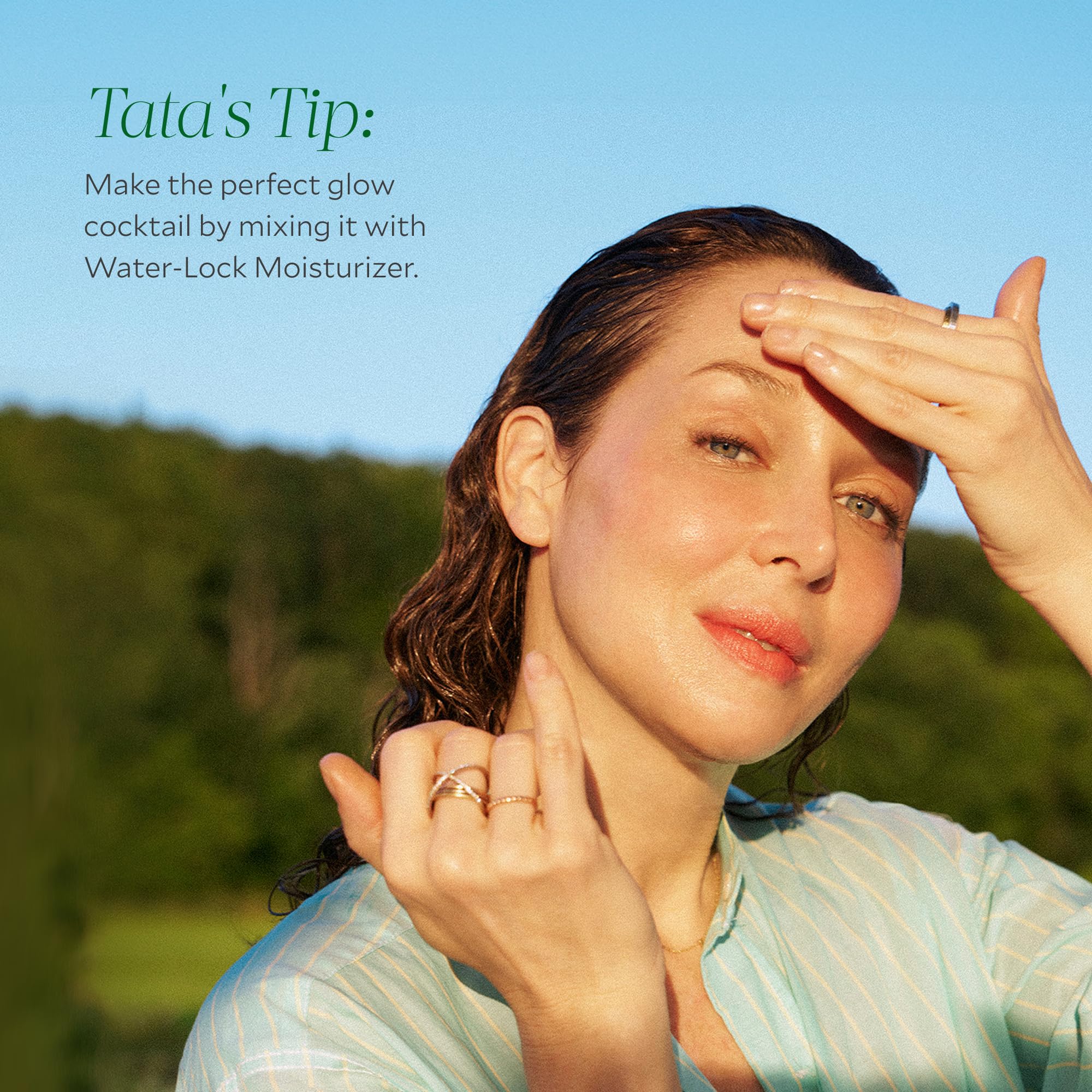 Tata Harper Resurfacing Serum dispensing pump in action for easy use