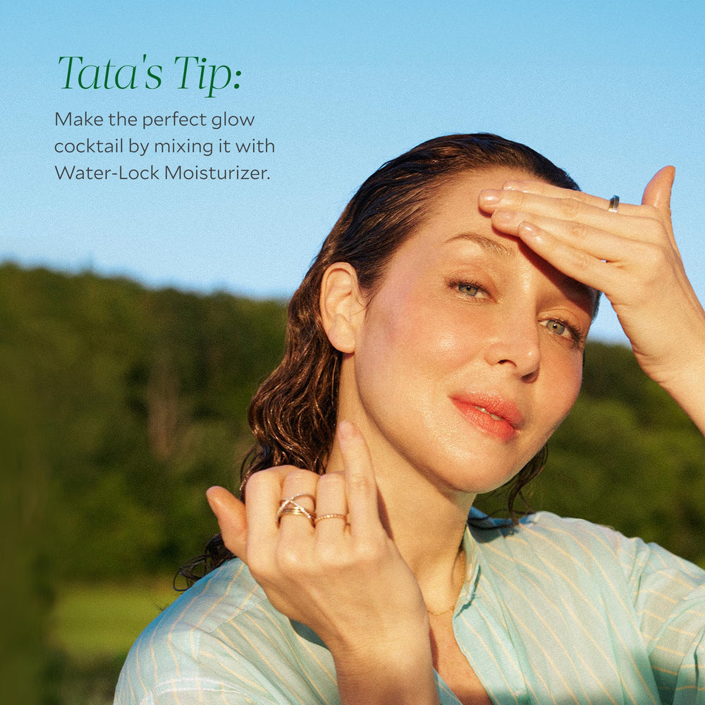 Tata Harper Resurfacing Serum dispensing pump in action for easy use