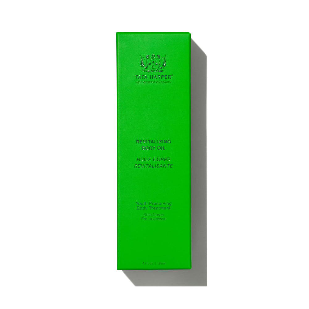 Tata Harper Revitalizing Body Oil nourishes dry skin with lightweight hydration.