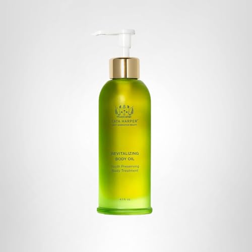 Tata Harper Revitalizing Body Oil natural ingredients emphasize daily skincare routine.