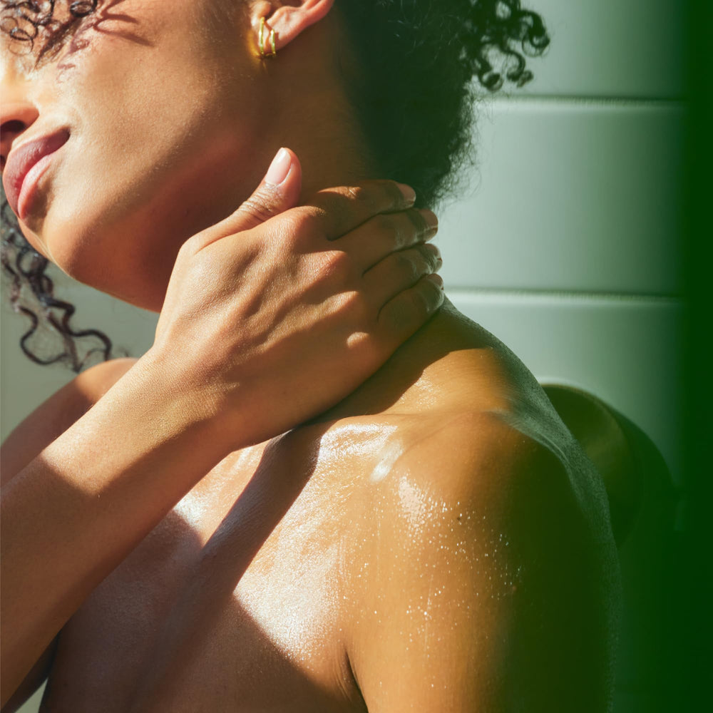 Tata Harper Revitalizing Body Oil applied on forearm shows quick absorption.
