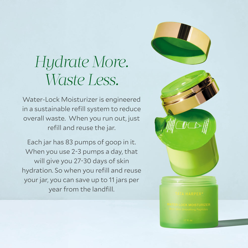 Tata Harper Water-Lock Moisturizer natural ingredients label communicates clean skincare