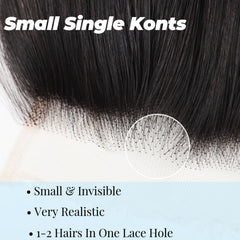 TATAYOOBOBO small single knots closure closeup highlights lightweight, durable construction with less bulk.