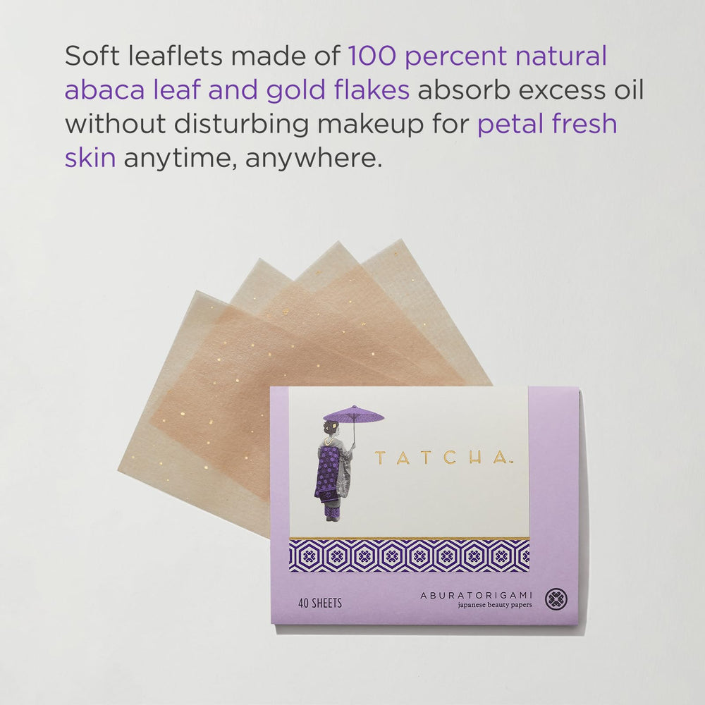 TATCHA Aburatorigami hojas de abaca alta absorción para piel limpia
