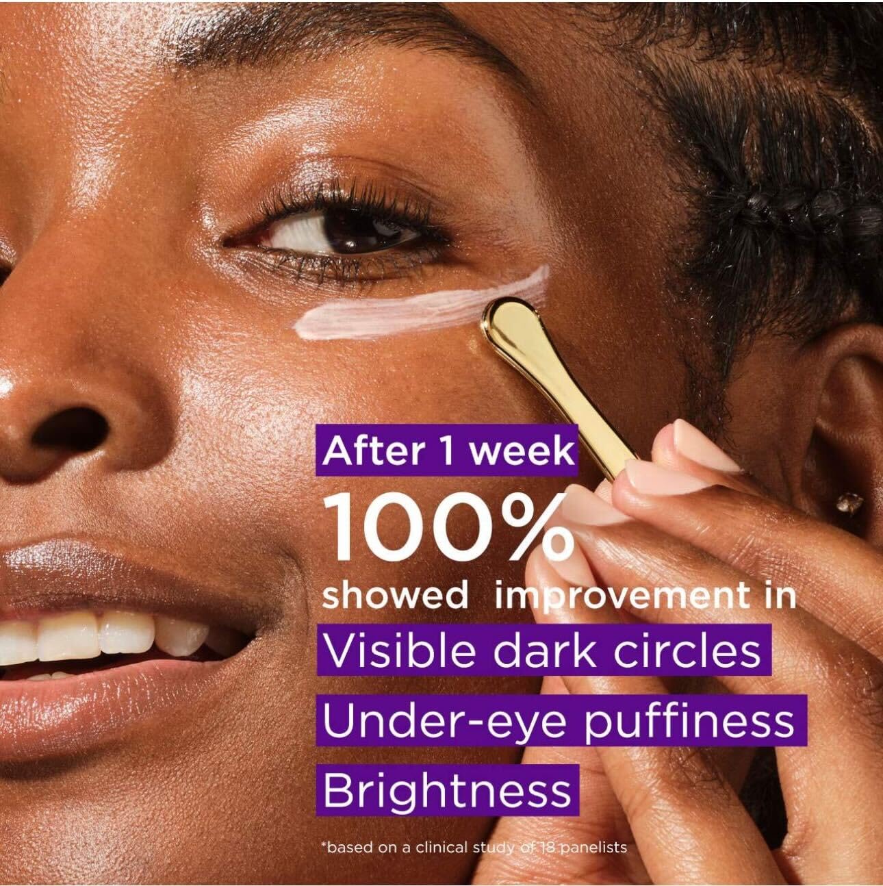 TATCHA Brightening Eye Cream dispenser closeup demonstrates controlled application