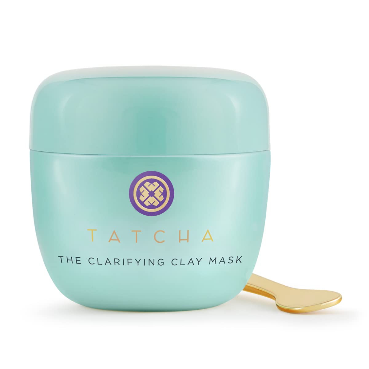 TATCHA Clarifying Clay Mask jar closeup highlighting premium pore-purifying clay formula