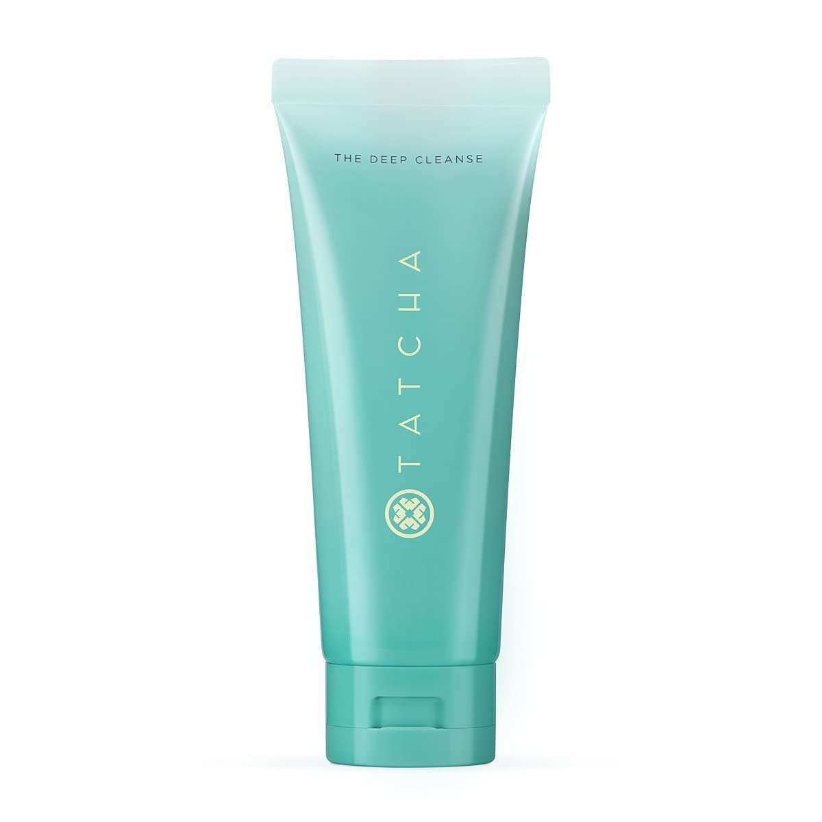 Tatcha The Deep Cleanse bottle close-up showing a pore-purifying cleanser.