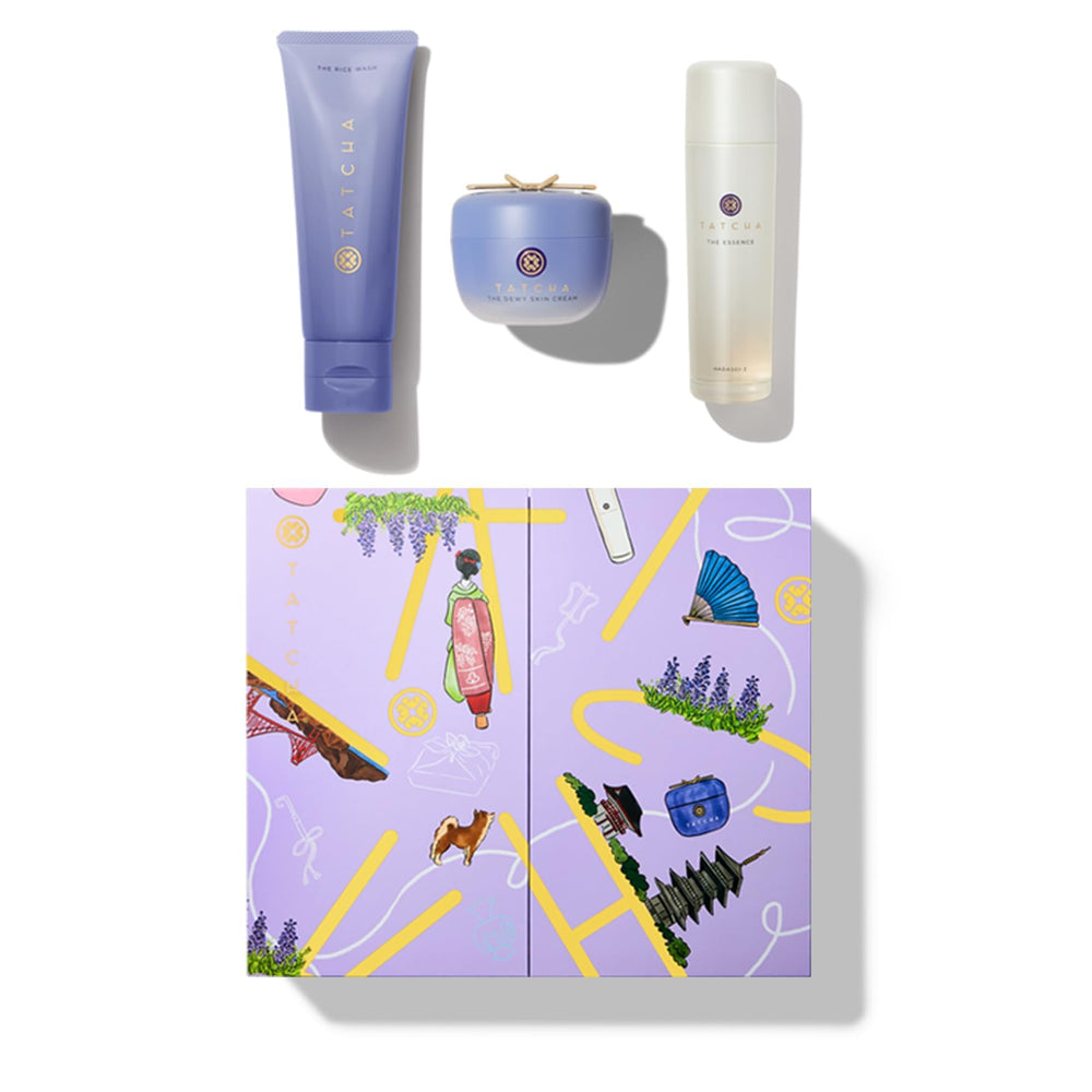 TATCHA Delightfully Dewy Set packaging, perfect for gifting