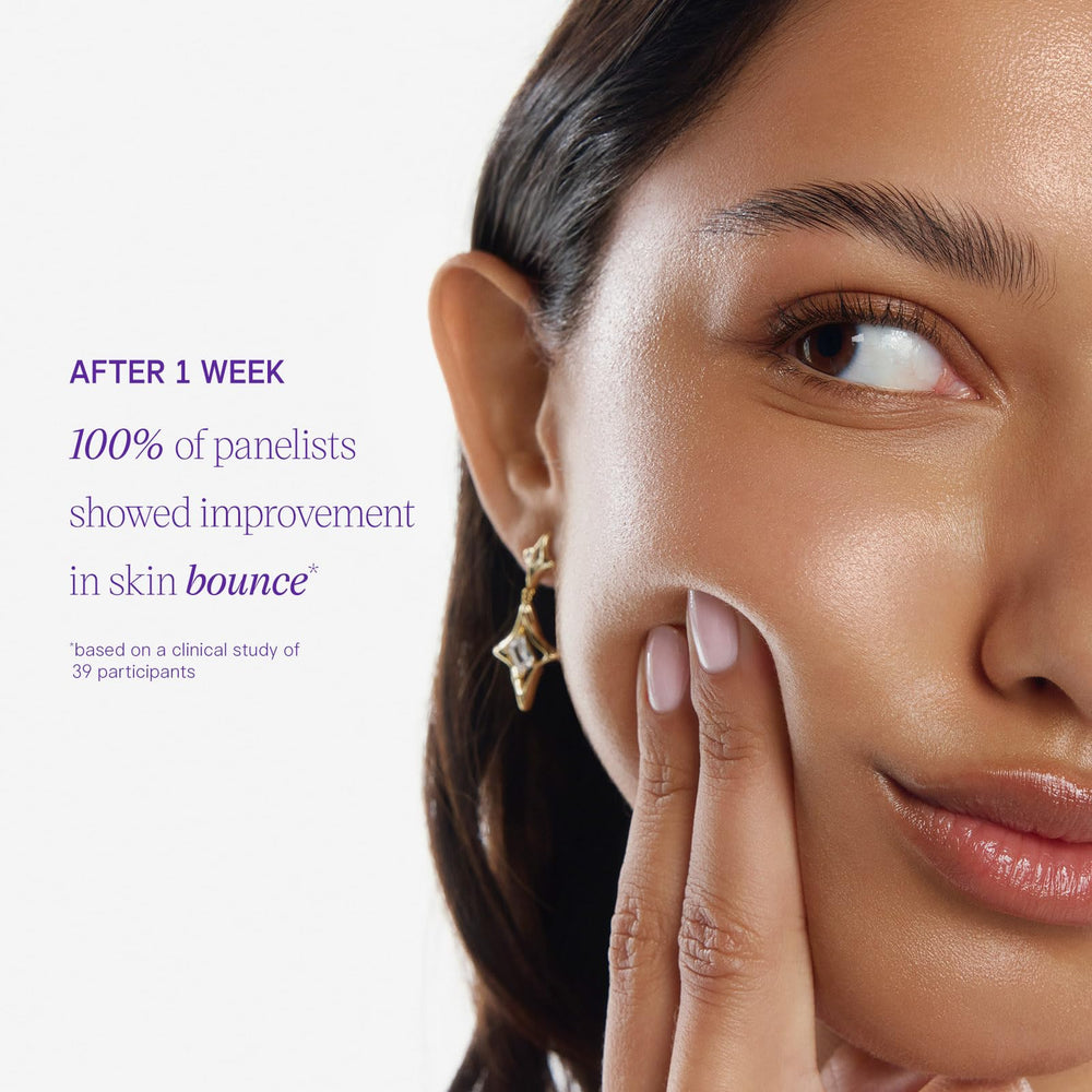 TATCHA The Dewy Milk Moisturizer texture close-up shows a milky, cushiony feel.