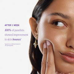 TATCHA The Dewy Milk Moisturizer texture close-up shows a milky, cushiony feel.