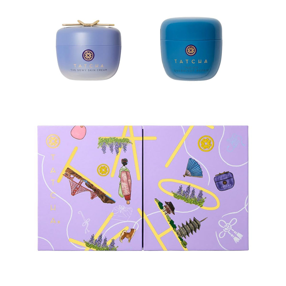 TATCHA Dewy Skin Cream jar highlights rich hydration for a radiant, plump complexion.