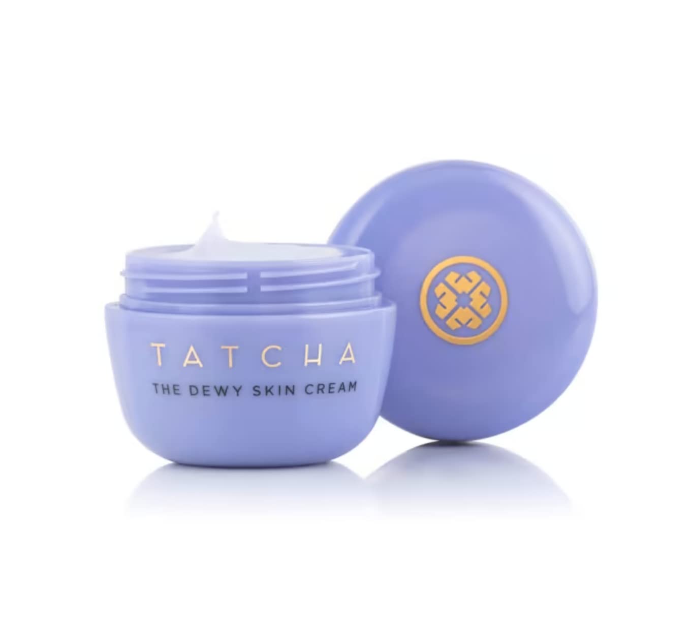 TATCHA The Dewy Skin Cream swatch demonstrates instant plump and dewy finish