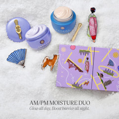 TATCHA Dewy Skin Cream texture close-up shows cushiony cream delivering visible plumpness and glow.