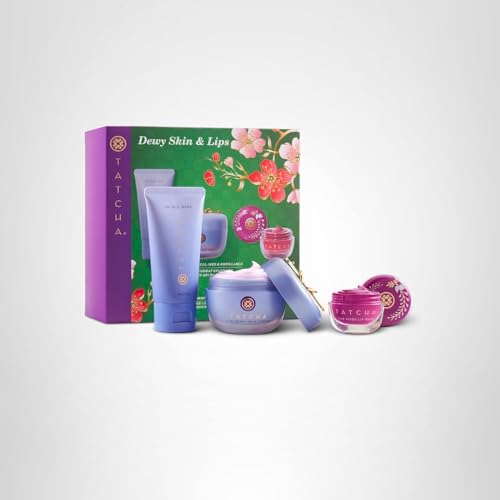 Skin with dewy glow after using the TATCHA ritual set