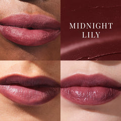 TATCHA Kissu Lip Tint Midnight Lily packaging highlights luxe, travel-friendly SPF 25 lip sunscreen.