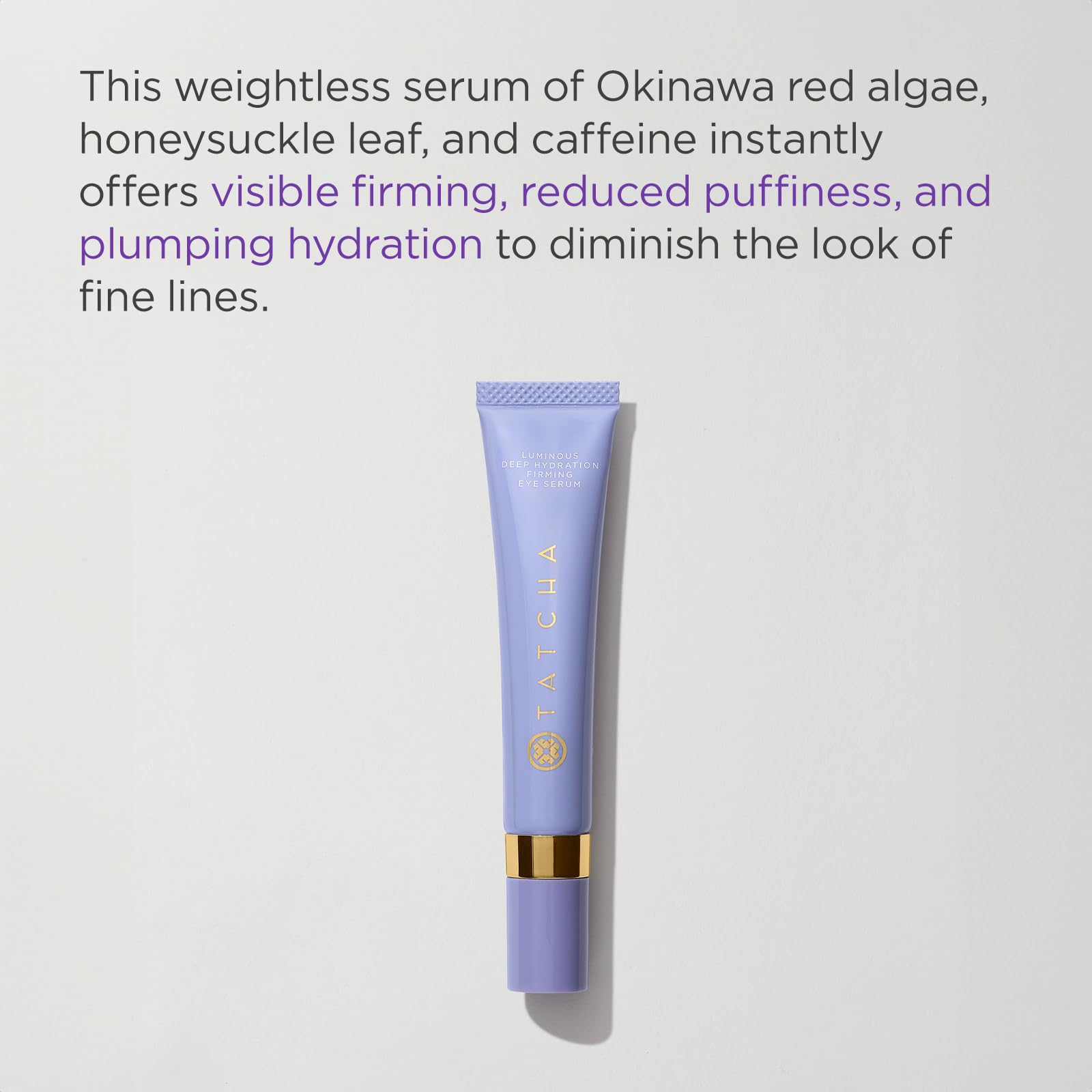 TATCHA Luminous Deep Hydration Eye Serum cooling applicator for refreshing under-eye care