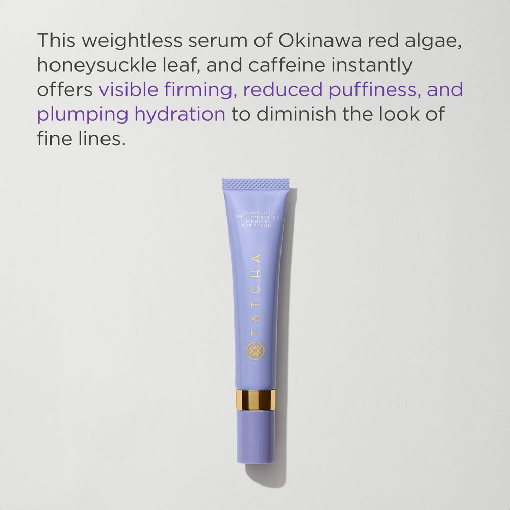 TATCHA Luminous Deep Hydration Eye Serum cooling applicator for refreshing under-eye care