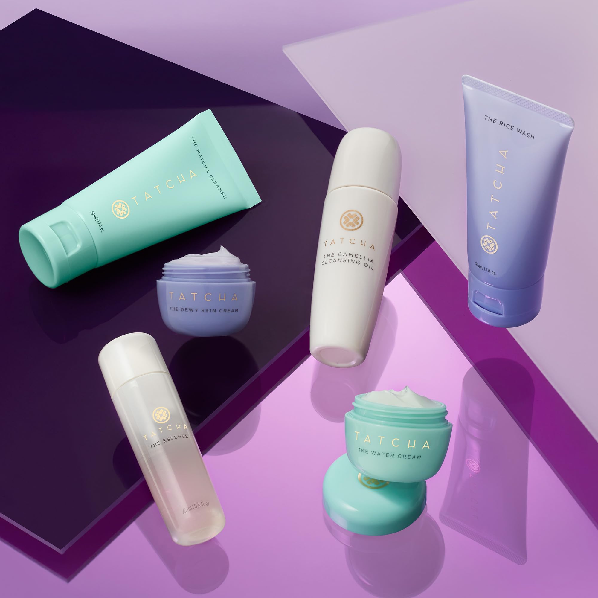 tatcha mini favorites-set product-swatches highlight color and finish options for quick comparisons.
