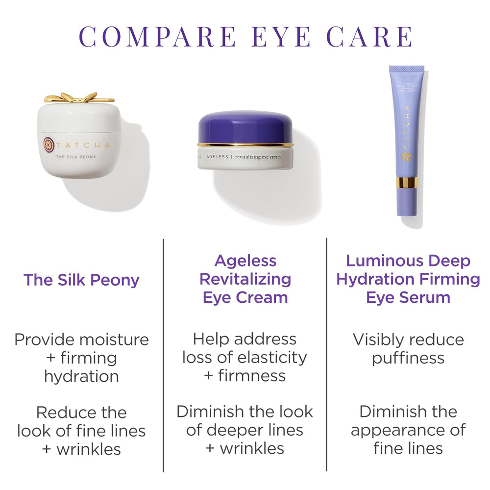 TATCHA eye care for morning routine adds hydration and brightness.