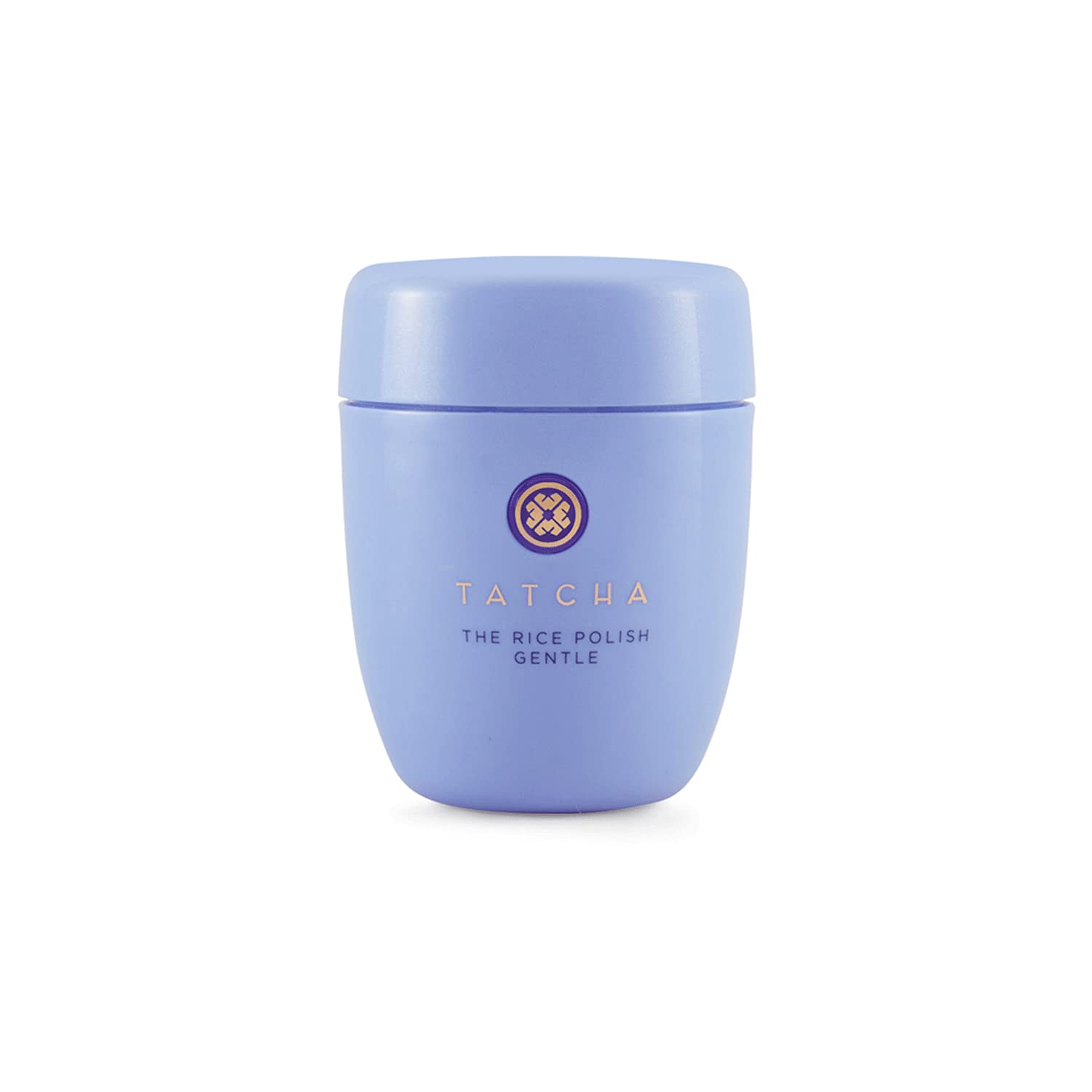 TATCHA Rice Polish Gentle bottle closeup for premium daily exfoliation.