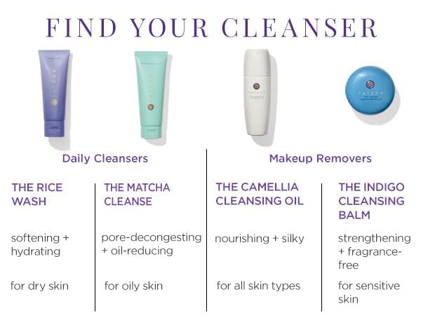 TATCHA Rice Wash soft glow after cleansing suggests refreshed skin.