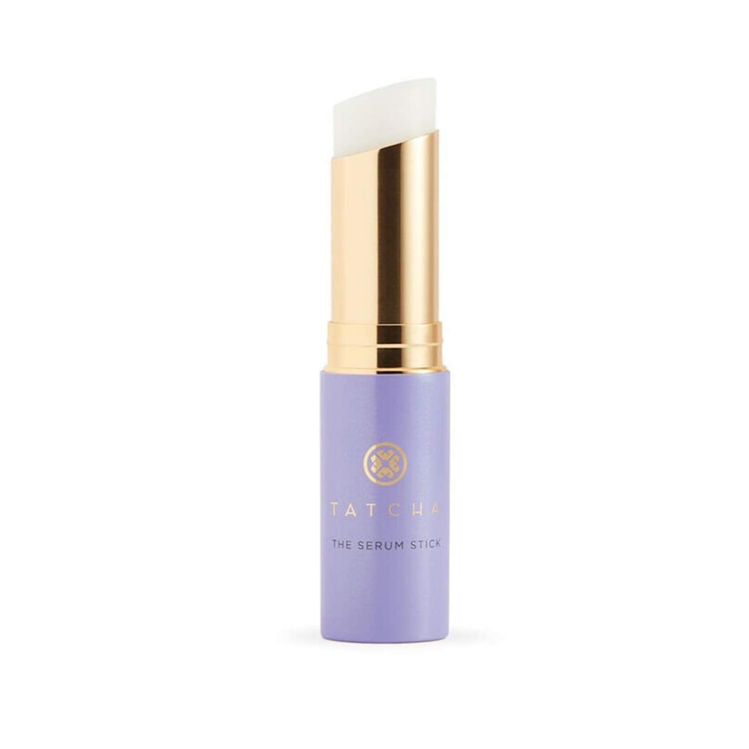 Tatcha The Serum Stick application on the eye area for instant smoothing and brightness.
