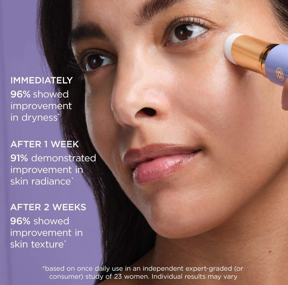 Tatcha The Serum Stick delivers a dewy glow on skin for refreshed makeup without heaviness.
