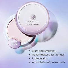 Tatcha Silk Canvas applied on hand demonstrates easy spread and quick skin prep