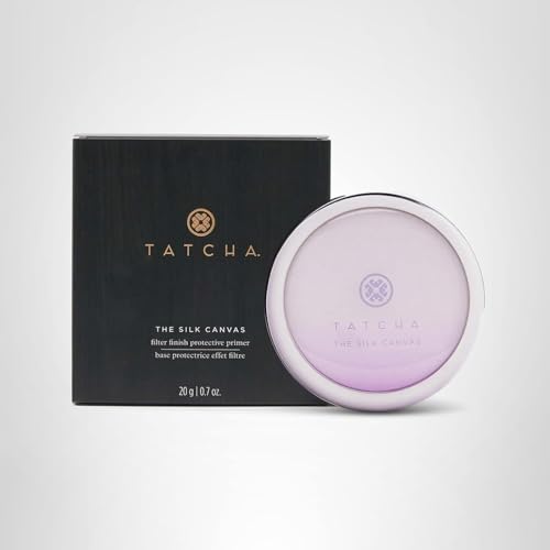 Tatcha Silk Canvas mini balm swatch shows compact travel-friendly primer option