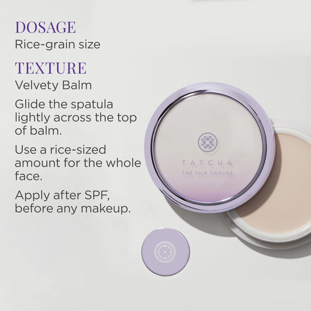 Tatcha Silk Canvas smooth-skin finish closeup conveys refined canvas for foundation