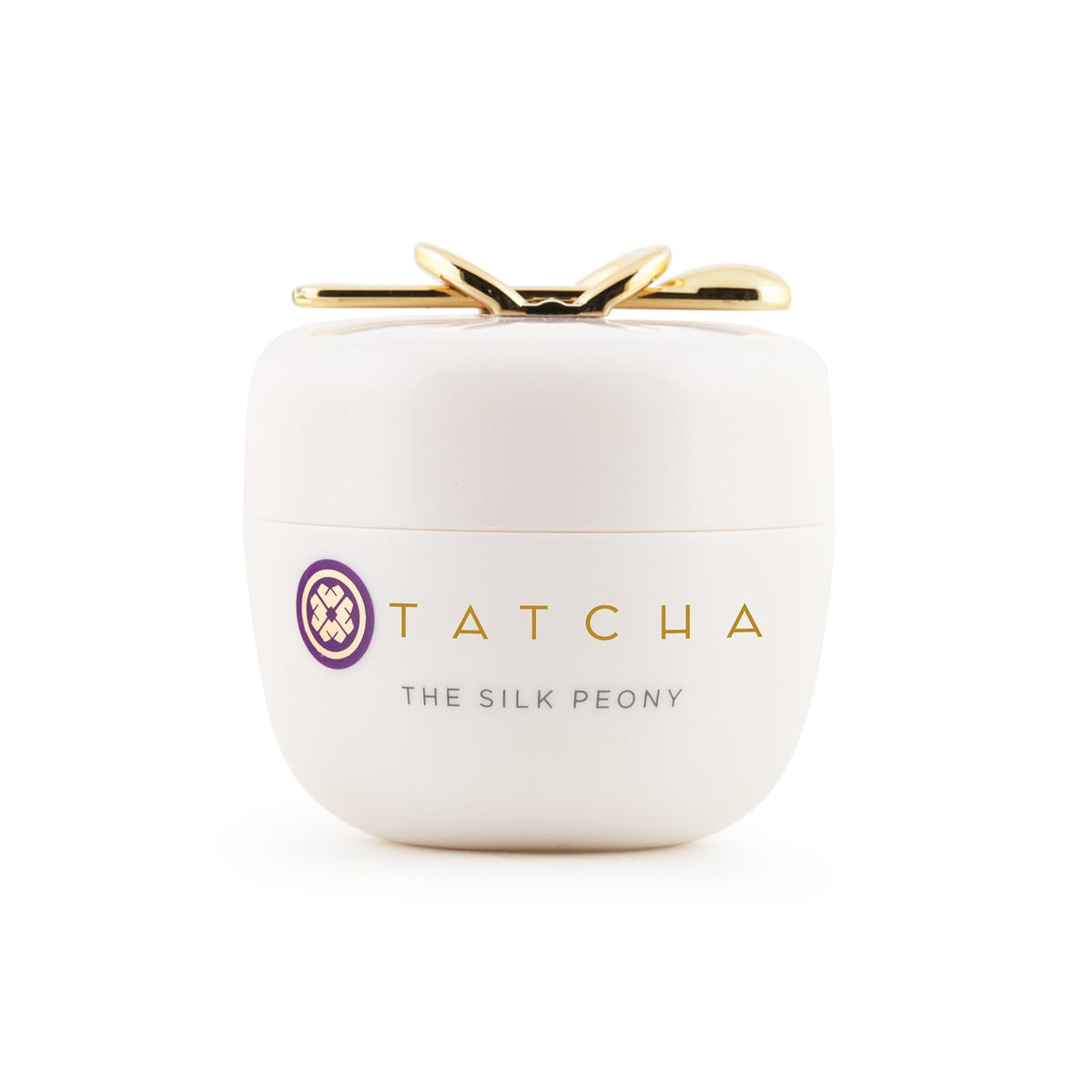 TATCHA Silk Peony Melting Under Eye Cream jar close-up showing silk-like texture for hydration.