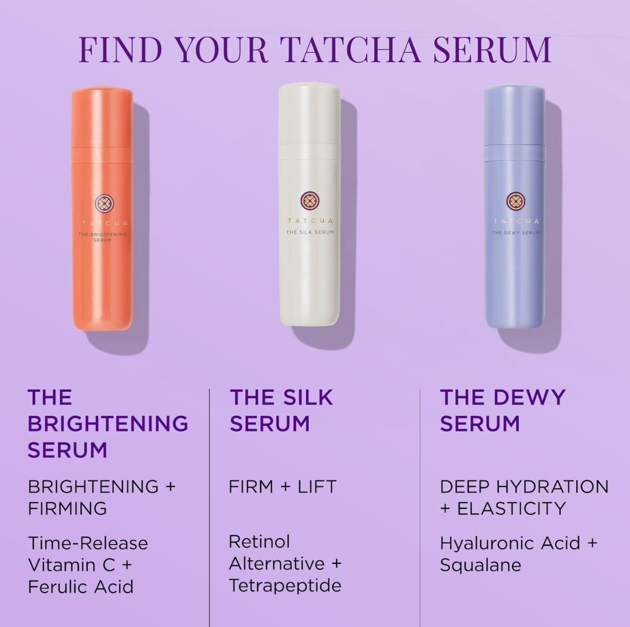 TATCHA Silk Serum night routine scene suggesting gentle care