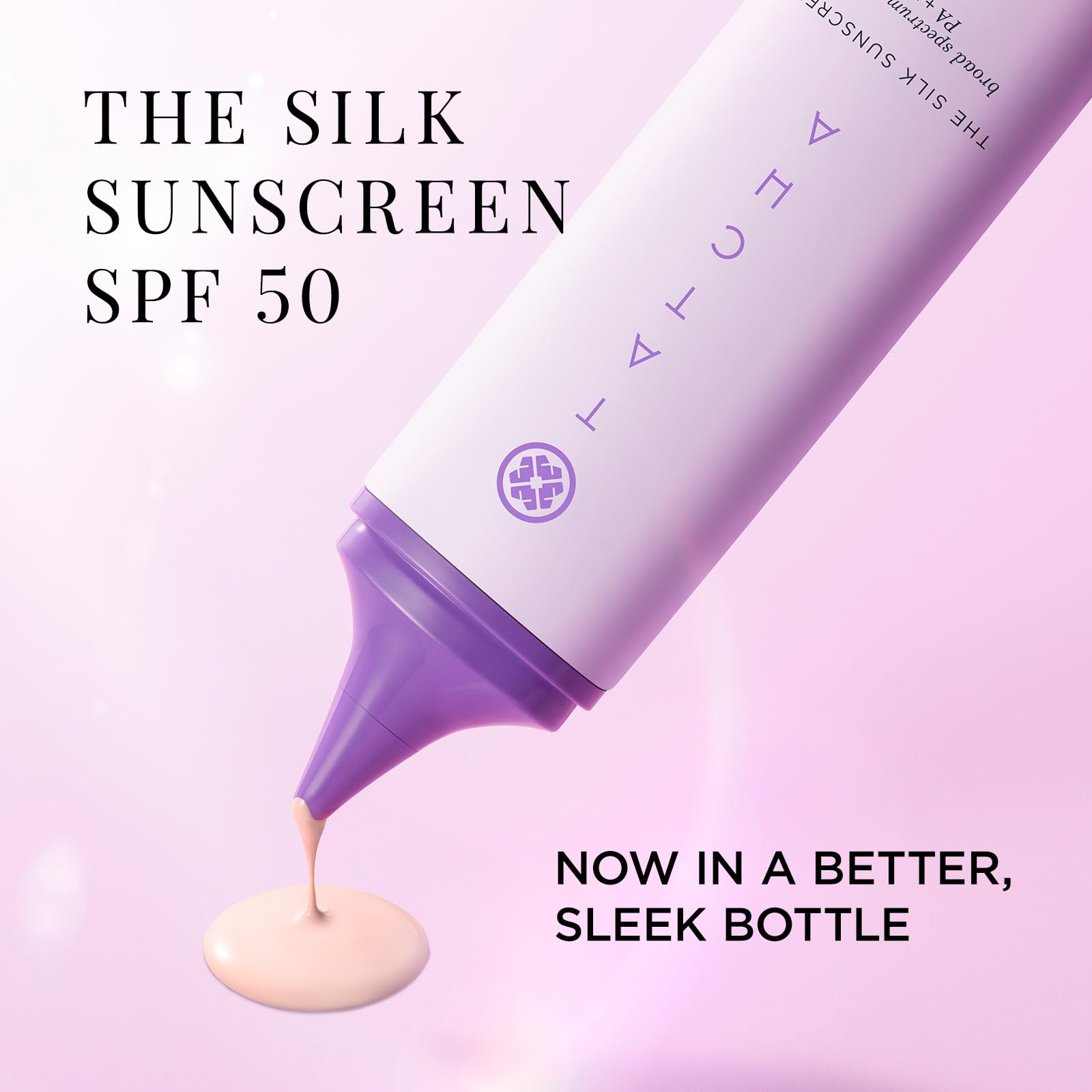 TATCHA The Silk Sunscreen texture detail reveals weightless hydration and non-greasy feel.