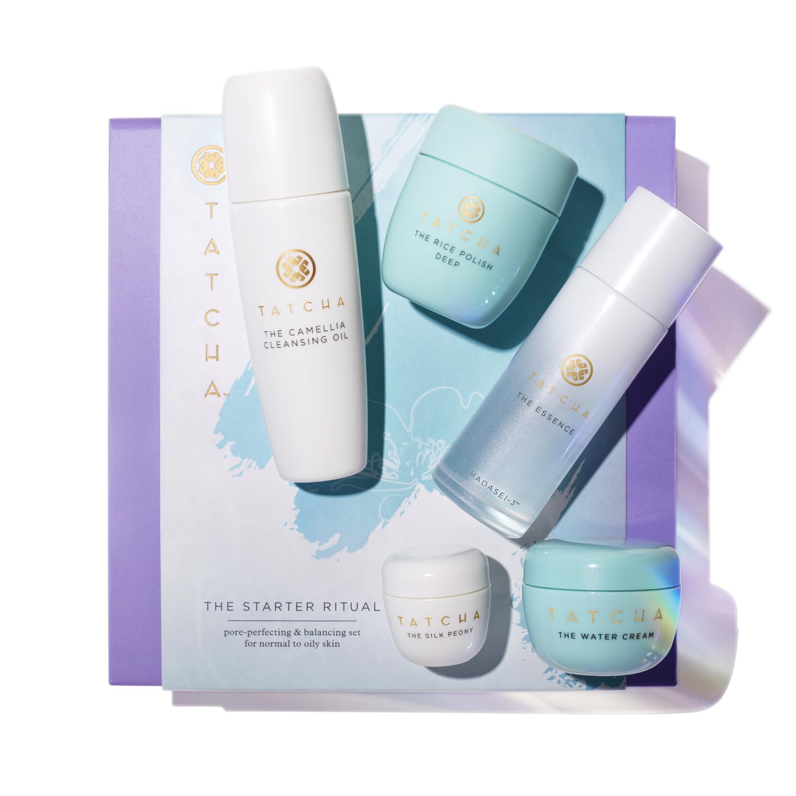 Tatcha The Starter Ritual Set cleansing oil bottle purify skin and melt waterproof makeup