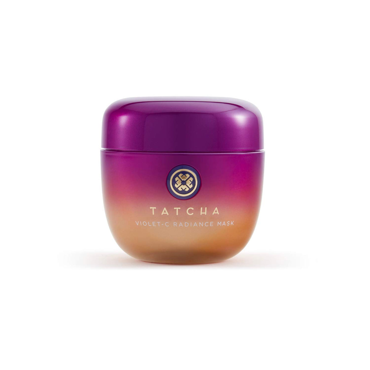 TATCHA Violet-C Radiance Mask jar delivers creamy consistency for even tone and dewy glow.