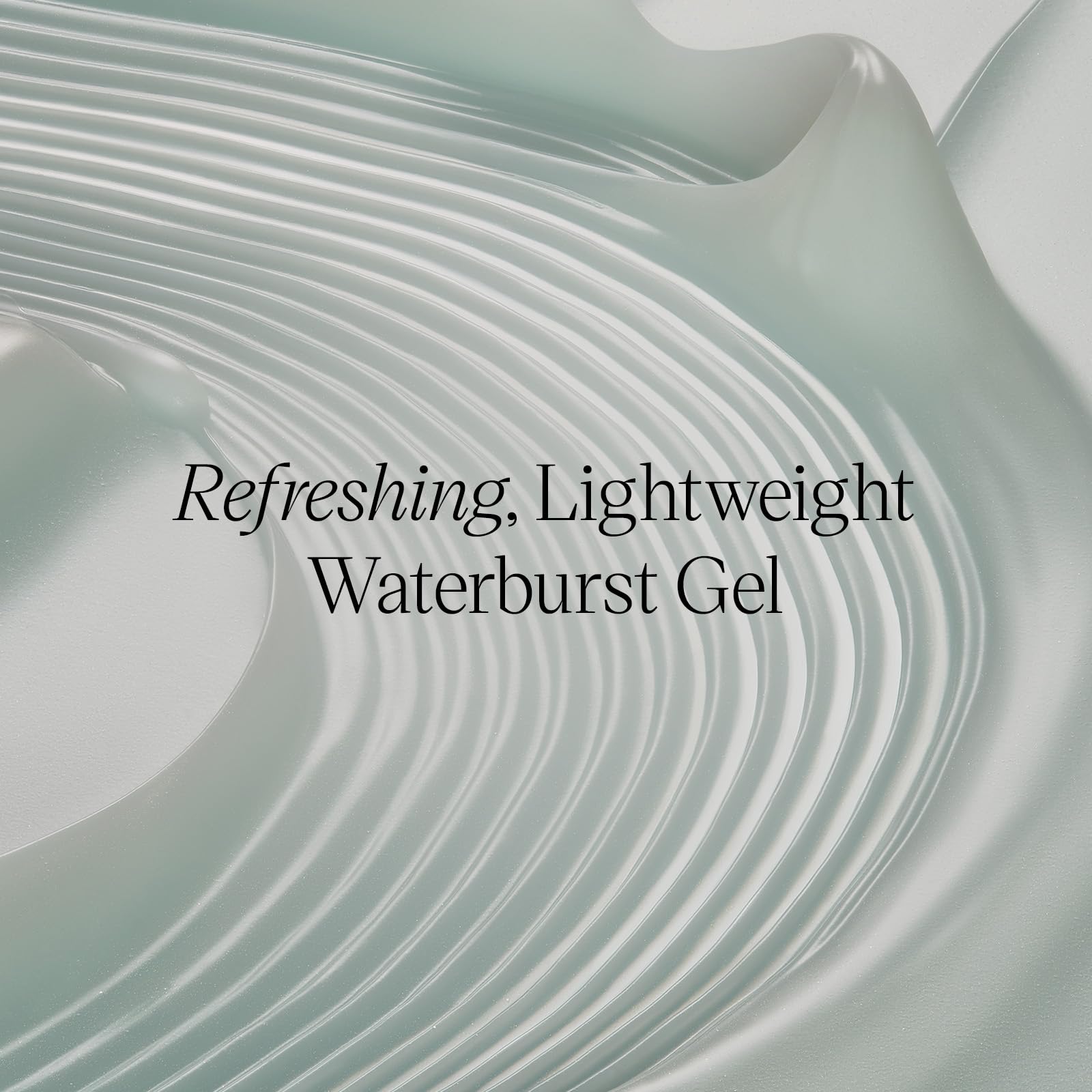 TATCHA Water Cream dispense burst captures refreshing texture and instant hydration delivery.